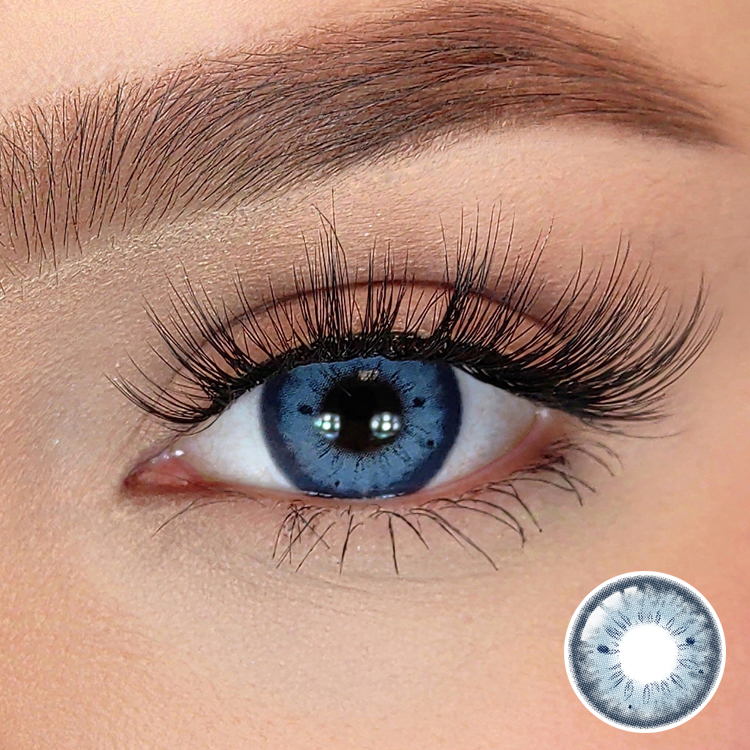 Deep Blue Luxury Color Contact Lenses Manufactory China Contact Wholesale Natural Contacts