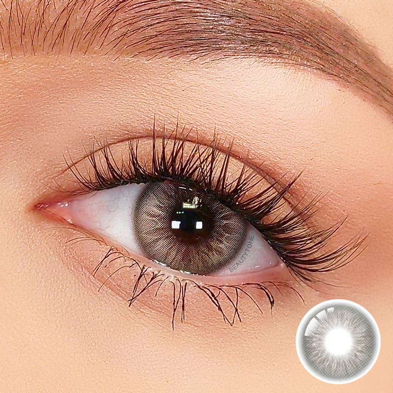 Natural Gray Colored Contact Lenses for Blue Eyes Grace Gray Fashion Look Eyewear Wholesale Cosmetic Contact Lenses