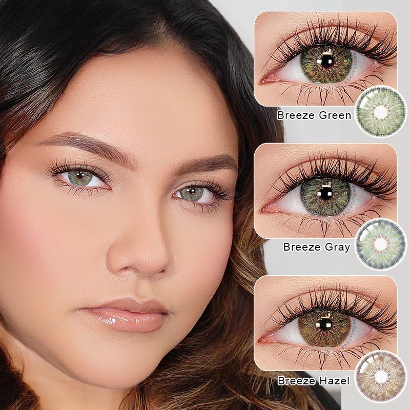 Colored Contact Lenses Breeze Gray Soft Eye Lens Urban Layer Natural Color Contact Lenses Lentes Decontacto