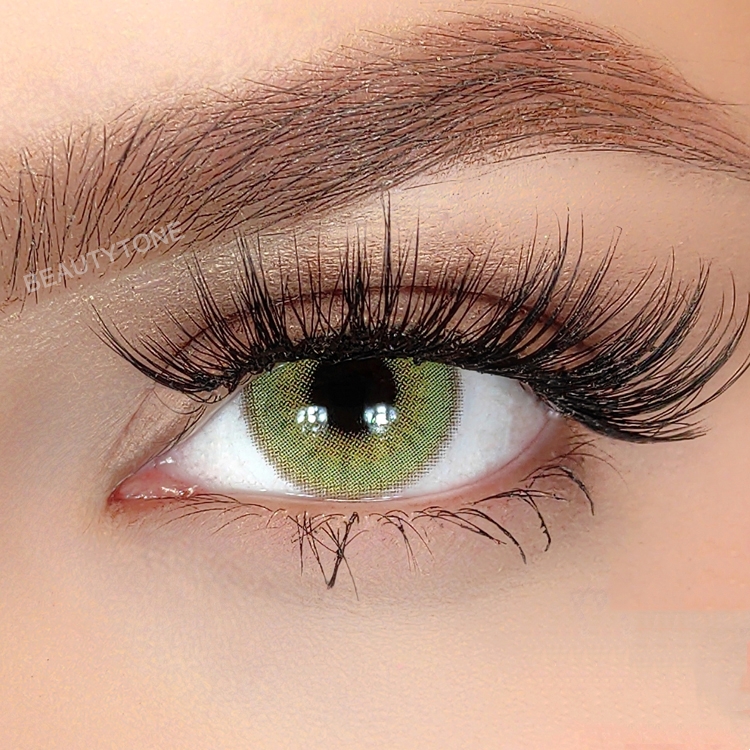 Olivine Fashion Colored Contact Lenses Green Eye Contact Lenses Yearly Eye Color Colored Contact Lenses