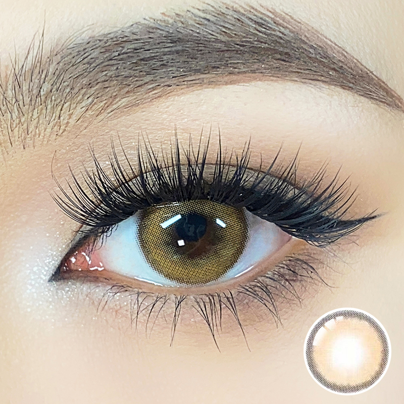 Foogy Brown Natural Look Contact Lens Customs logo Brown Eye Color Contacts