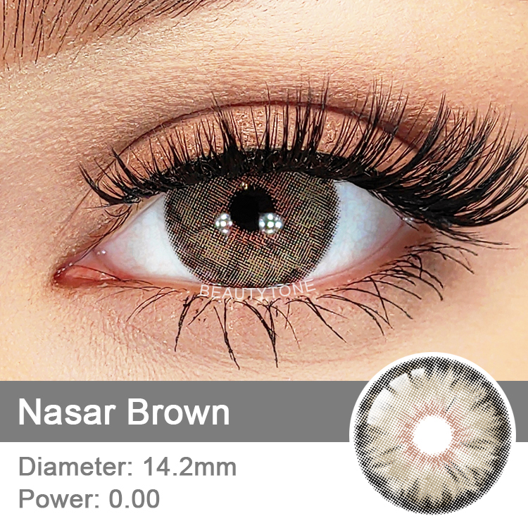 Nasar Brown Color Contact Lenses Wholesale Siri Same Design Soft Lens Popular Lentes De Contacto Pupilas Chiquitas Color