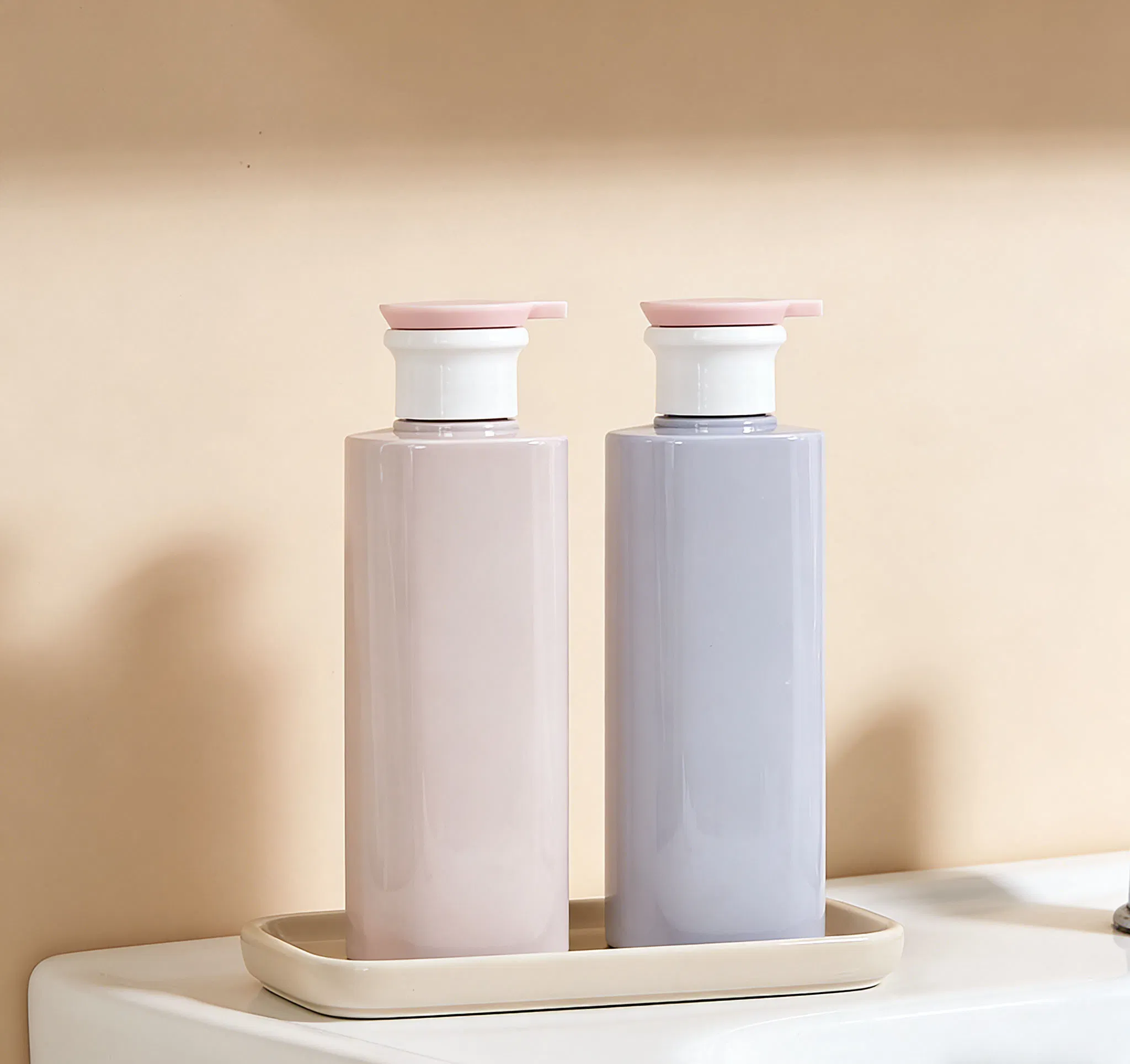 Factory Price 300/500/750ml Cosmetic Packaging Plastic Boby Lotion Recycled Pet Leak-Proof Pump Bottle