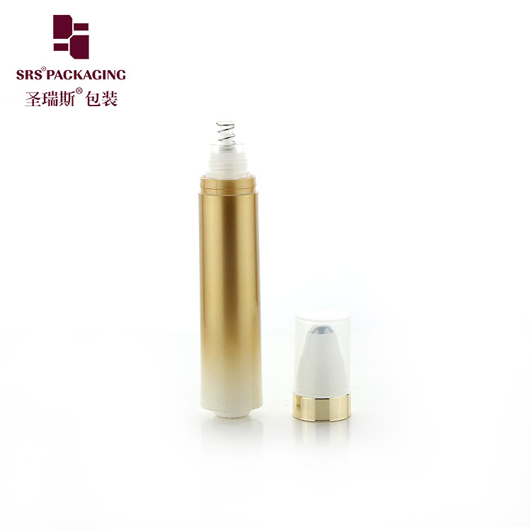 Luxury 10ml Gold Color Pink Roll On Airless Pump Plastic Container