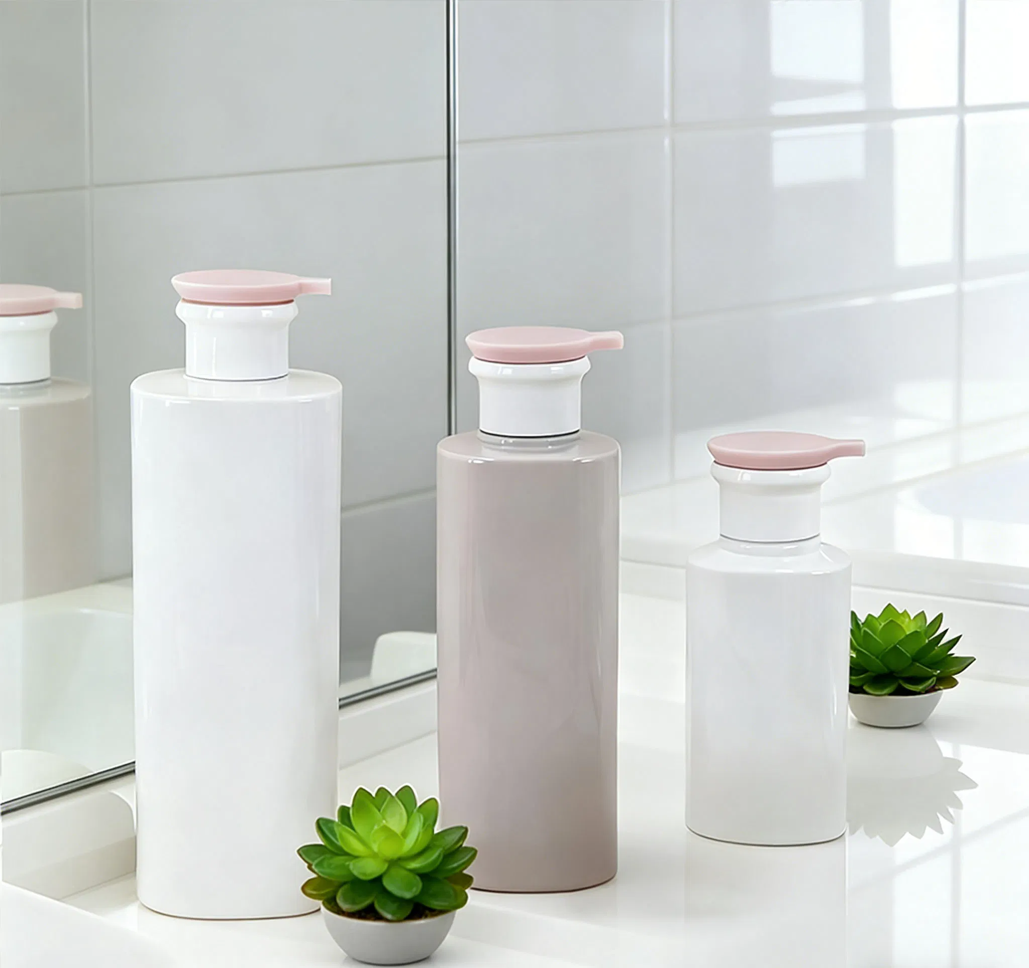 Fashion 300/500/750ml Cosmetic Plastic Shampoo Bottles Recycled Recyclable Packaging Pet Dispensing Bottle