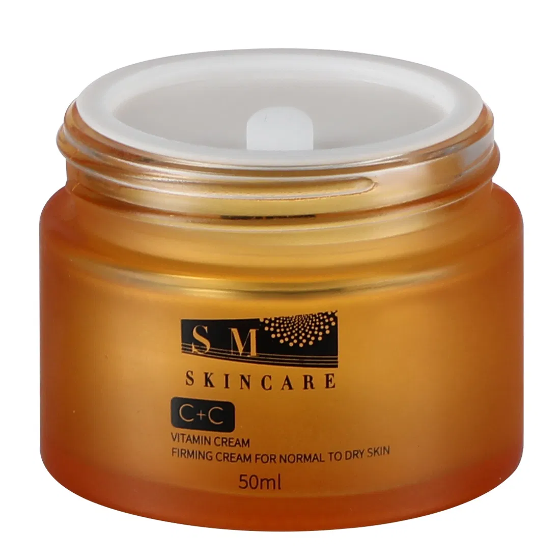 Manufacturer Customization 30g 50g Cosmetic Container Facewash Lotion Cream Jar Acrylic Double Wall with Gold Aluminum Lids Caps