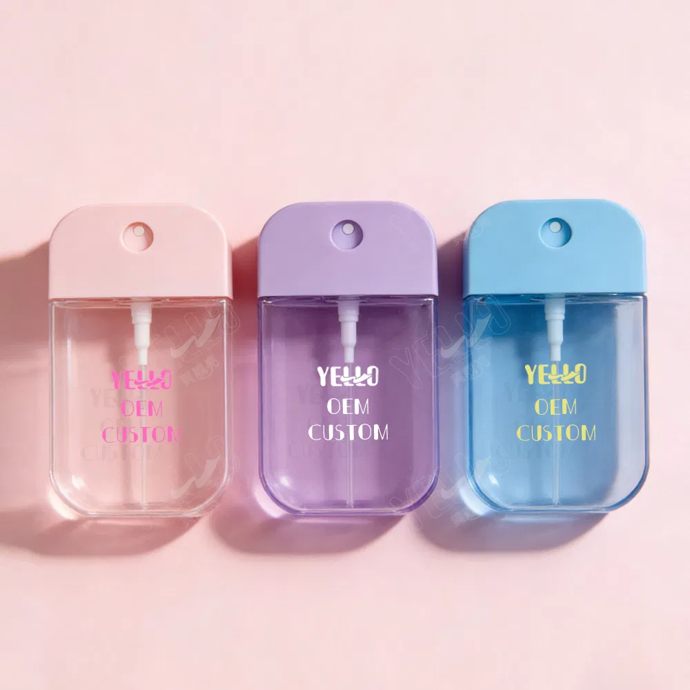 Square 30ml 50ml PETG Plastic Thick Wall Credit Card Mist Spray Bottle Cosmetic Packaging for Face Mist with Logo