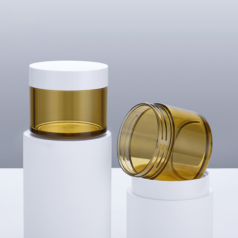 Cosmetic Face Cream Transparent Empty Plastic Beauty Round Skincare Container Packaging