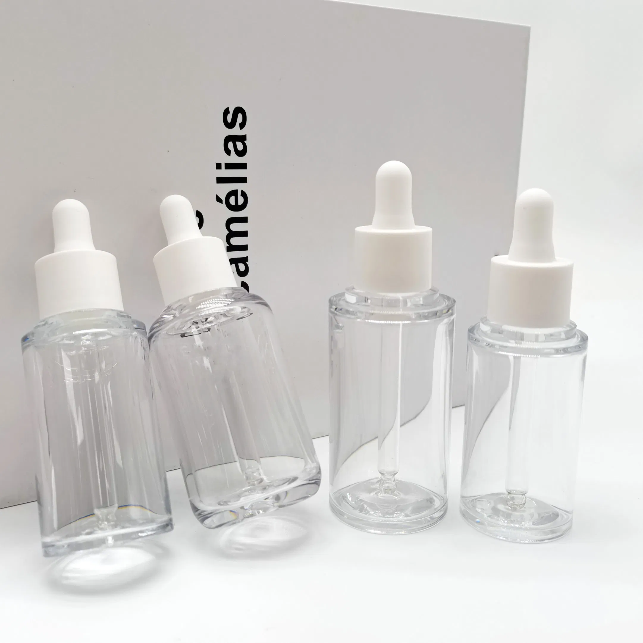 High Quality Thick-Wall Cosmetic Packaging 30ml 50ml PETG Plastic Transparent Dropper Bottle