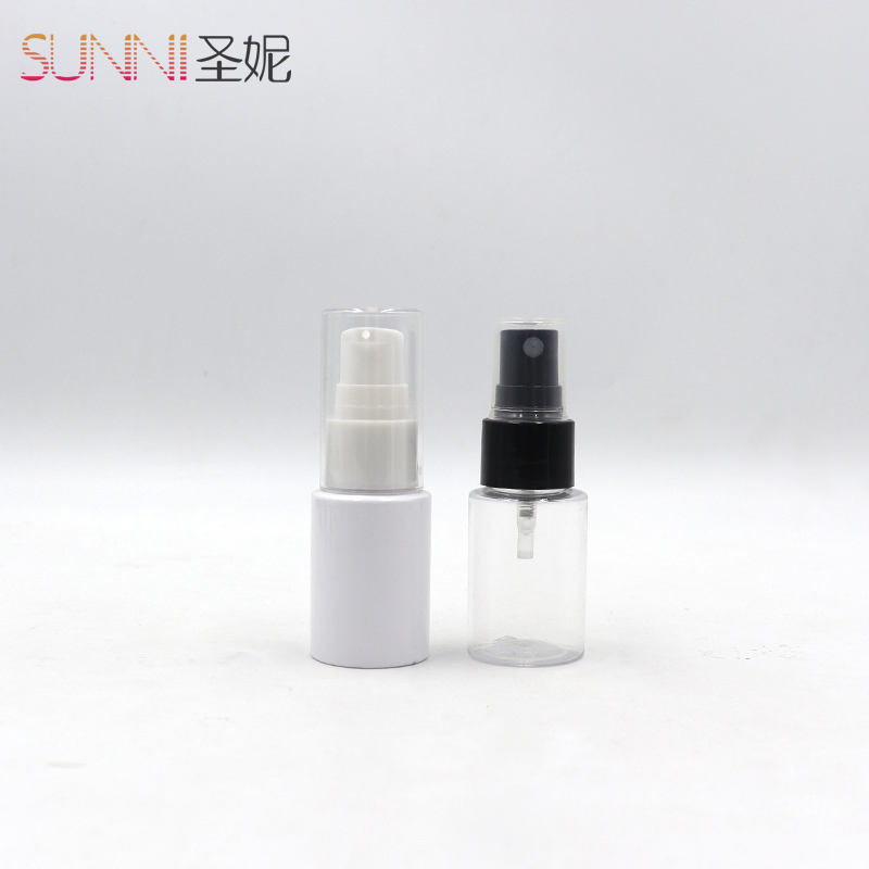 20/410 Neck 20ml Plastic Pet Bottle with Treatment Pump Sprayer Cosmetic Bottle