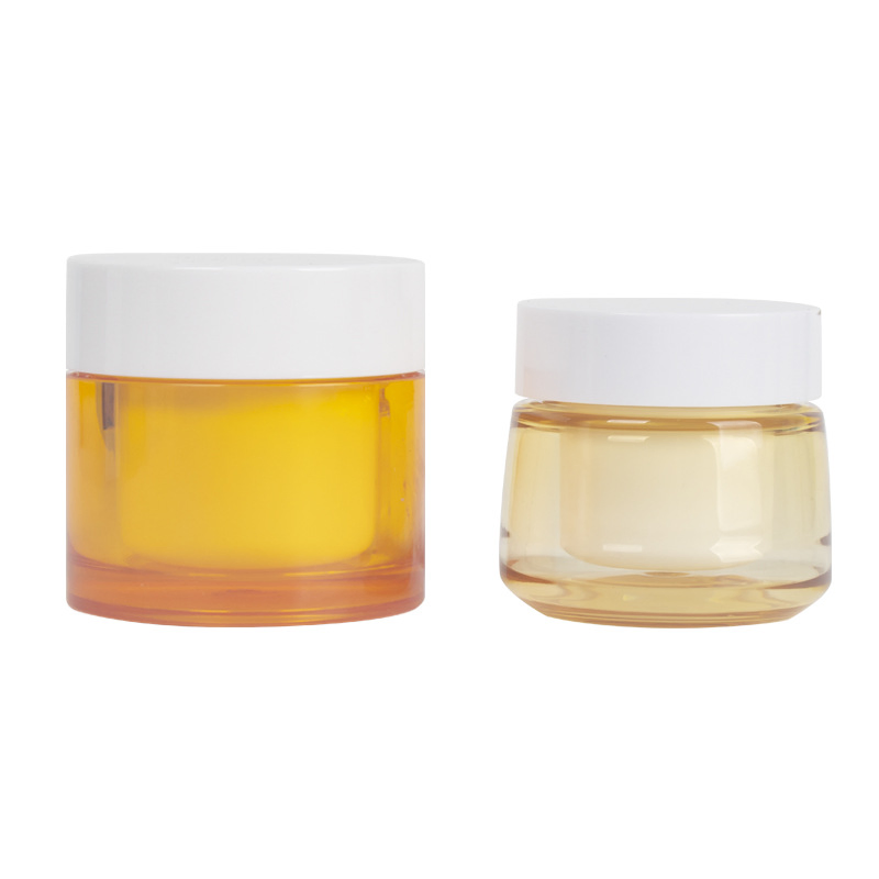 Acrylic 30ml 50ml 100ml Luxury Amber Plastic Fashionable Double-Layer Thick Wall Cosmetic Cream Jar Packaging with Lid