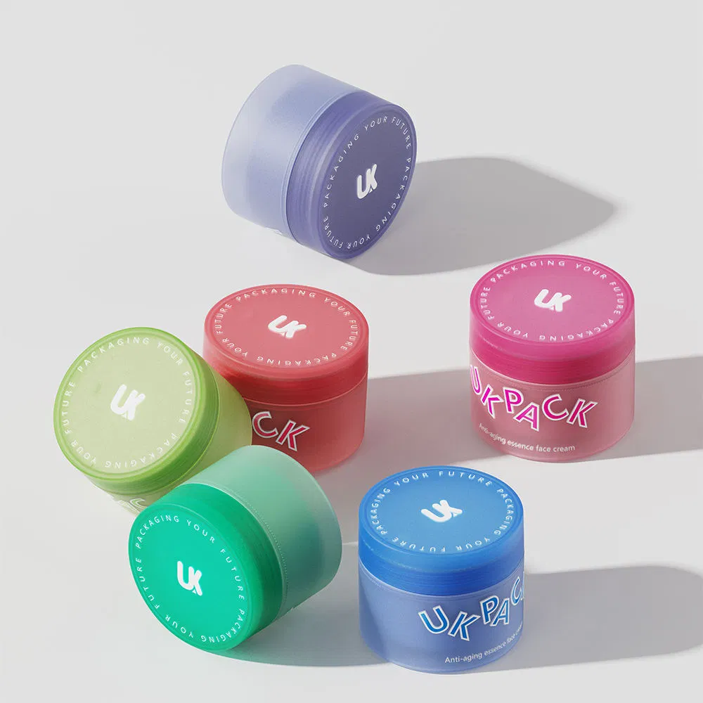 Matte Finish Double Wall Cream Jars 50ml 250ml Screw Top Plastic PP Cosmetic Container Facial Cleanser Skin Care Eye Cream Cosmetics Packaging for Body Butter