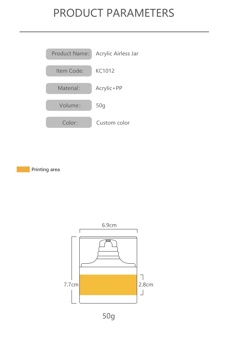 50ml Cream Jar Display