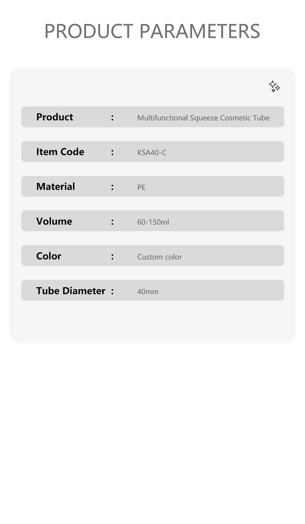 Oval Squeeze Cosmetic Packaging