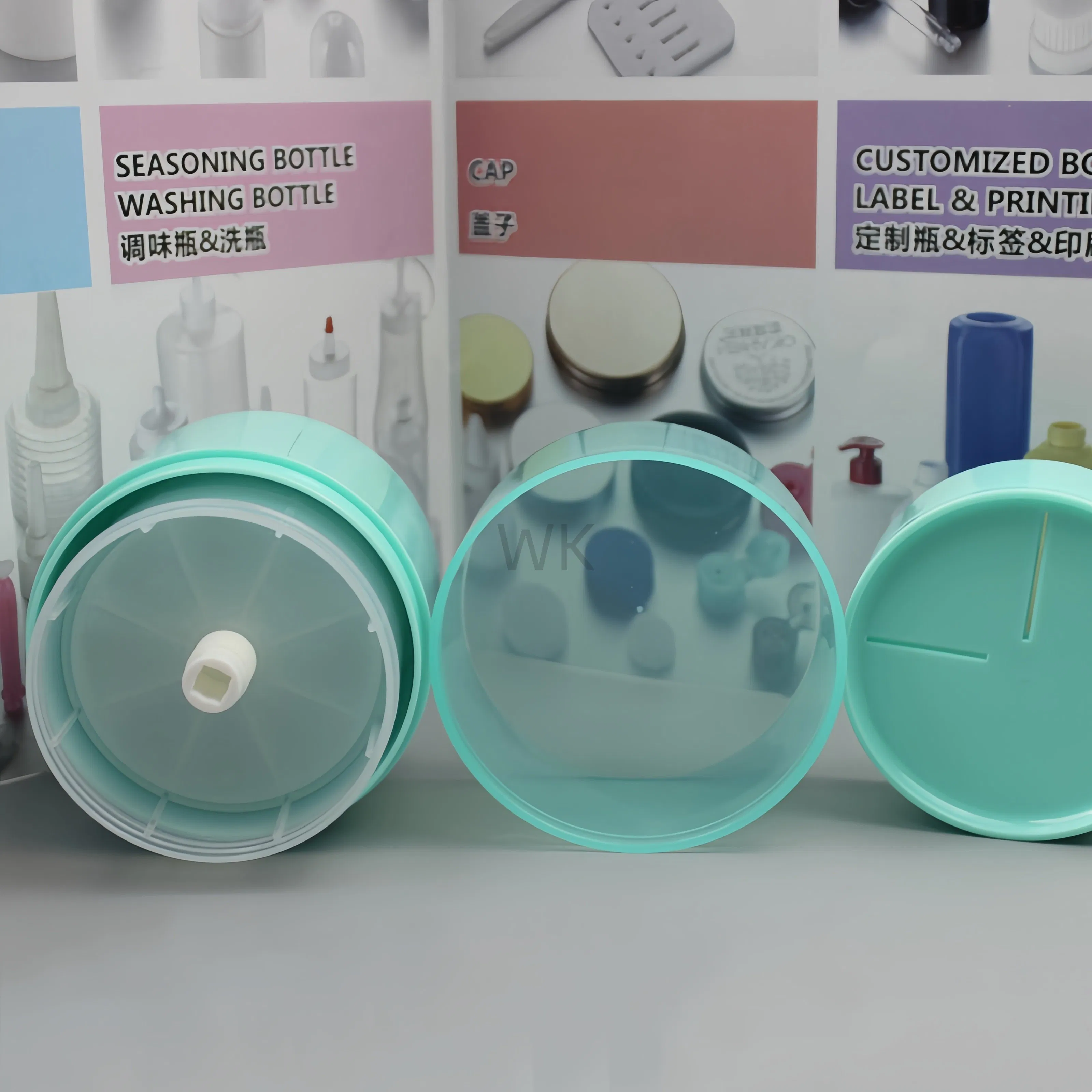 50g Plastic PP Orange Green Facial Scrub Skin Make up Remover Cosmetic Cream Jars