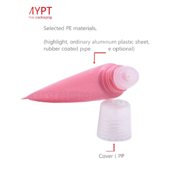 Customized Empty Hot Stamping Plastic Cosmetic Squeeze Tubes for Lip Gloss Package