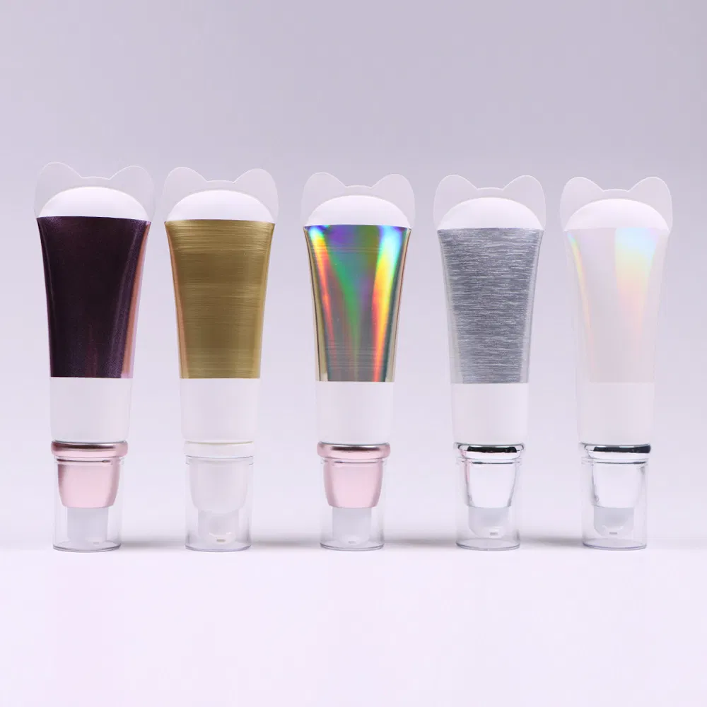Empty Plastic Bb Cc Eye Cream Tube with Glossy Matte Color Airless Pump Squeeze Cosmetic Soft Tubes