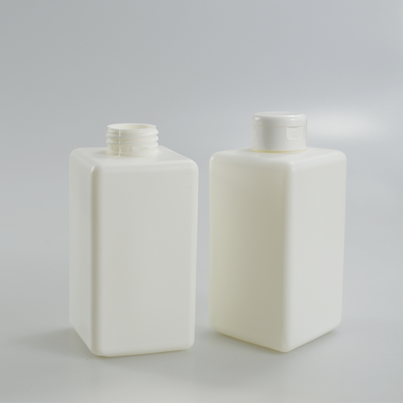 450ml HDPE Square Bottle Lotion Bottle Square Plastic Shampoo Lotion Pump Bottle