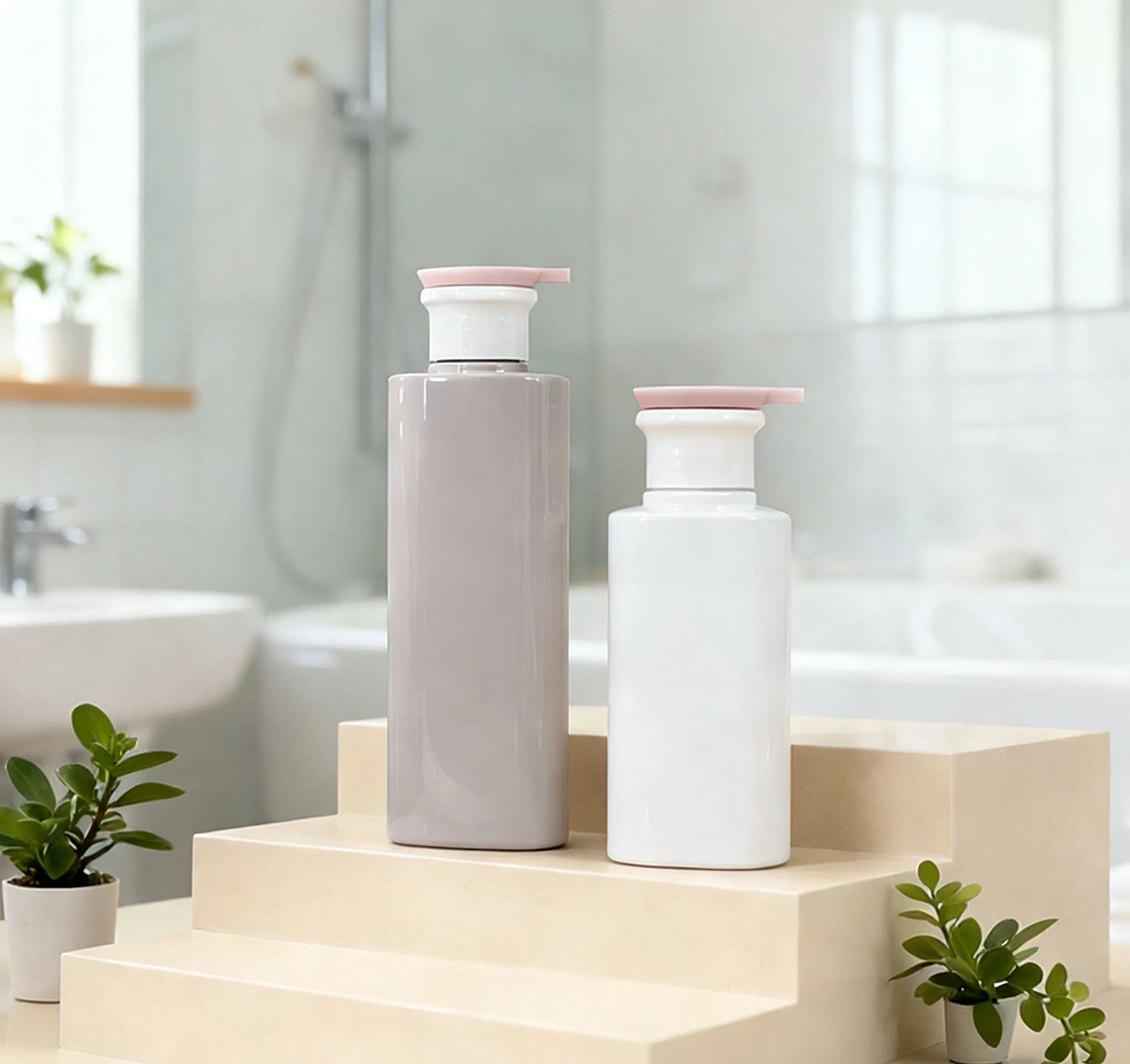 Fashion Personal Care Packaging 300/500/750ml Leak-Proof Pump Recyclable Recycled Pet Dispensing Bottle