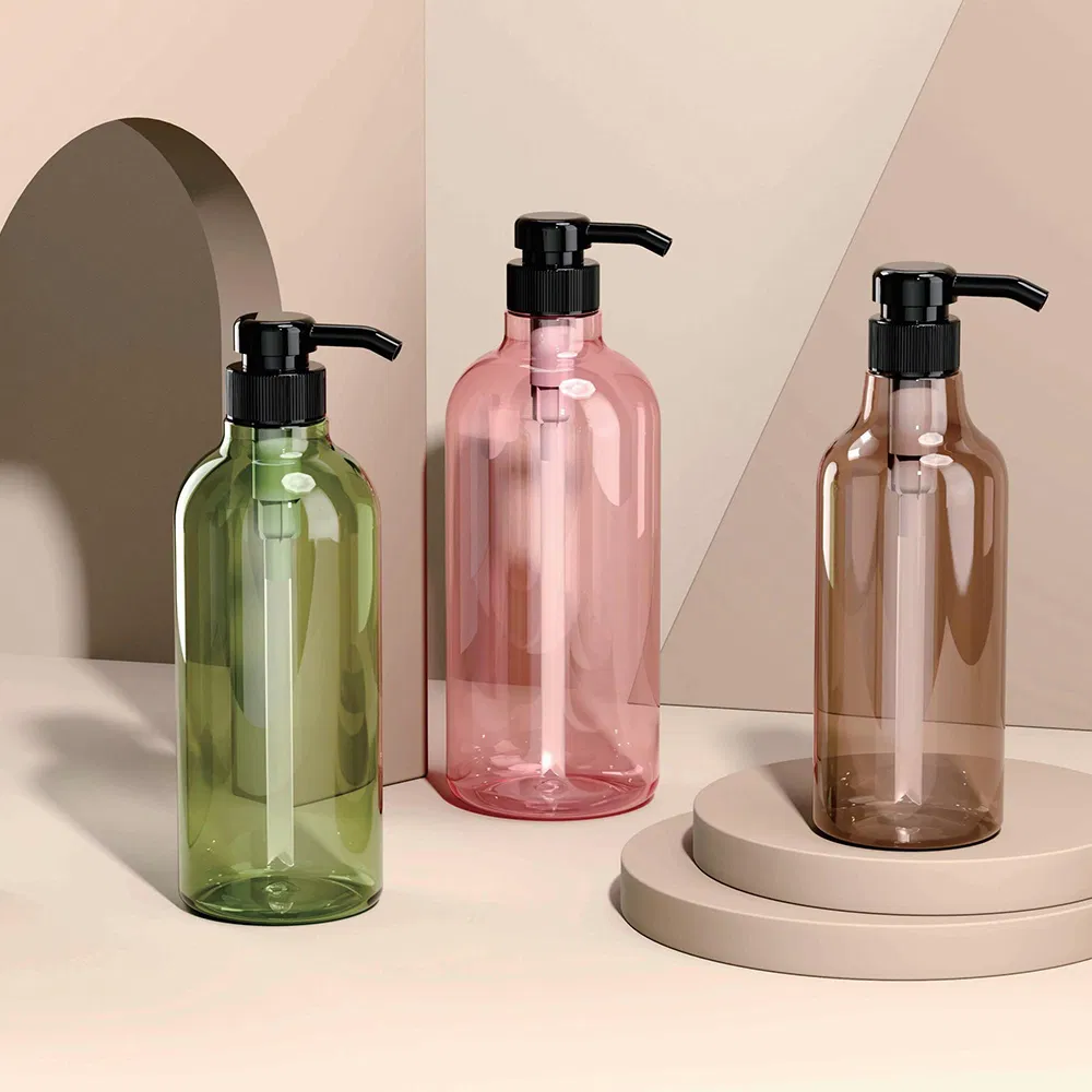 Custom Eco Friendly 250ml 300ml HDPE Green Squeeze Plastic Pump Shampoo Body Lotion Bottle