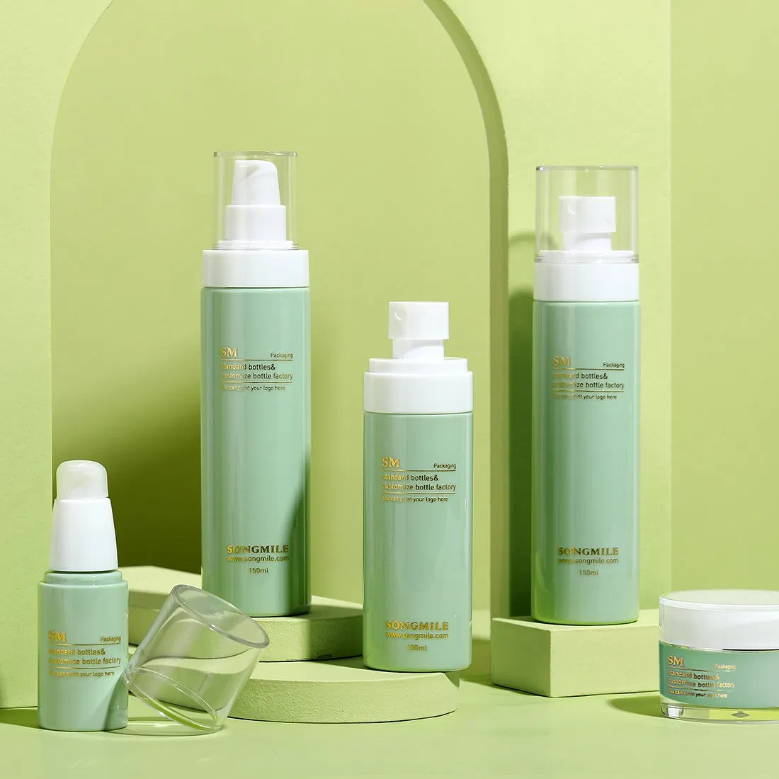 Professional Factory Pet PP Empty Skincare Packaging Cosmetic Lotion Pump Bottle Face Serum Bottle with Pump