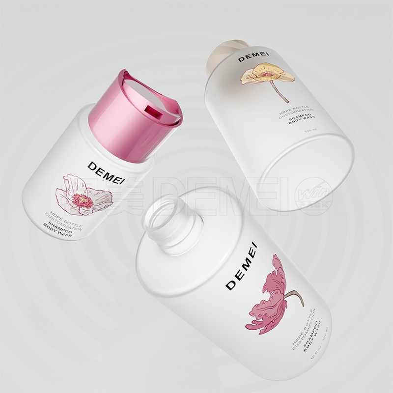 Wholesale Round Empty HDPE Plastic Conditioner 90ml 300ml 500ml Screw Cap Lotion Serum Cosmetic Packaging Bottle