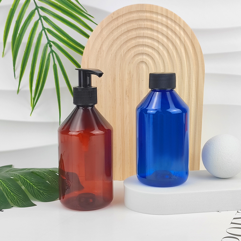Luxury Eco PCR Shampoo Packaging 240ml 280ml Plastic Recycled Pet Lotion Pump Shampoo Bottle Empty Cosmetic Lotion Plastic Bottle
