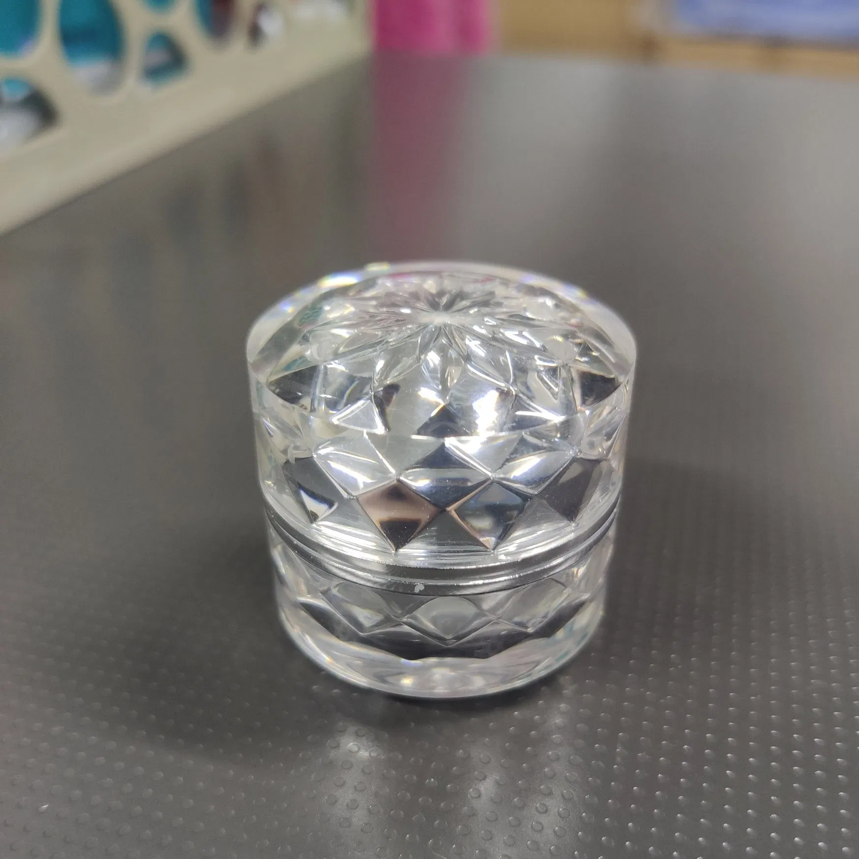 Luxury 7g Fashion Double Wall Face Cream Jar Acrylic Plastic Jar with Lining Lid