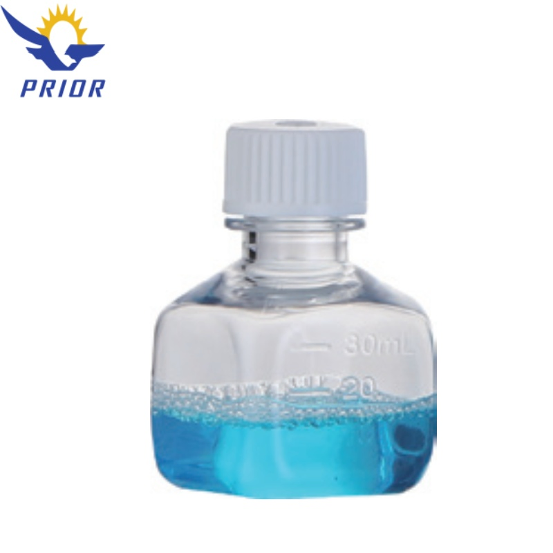 Plastic Pet PETG Bottle 1000ml Cell Culture Square Media Serum Bottles