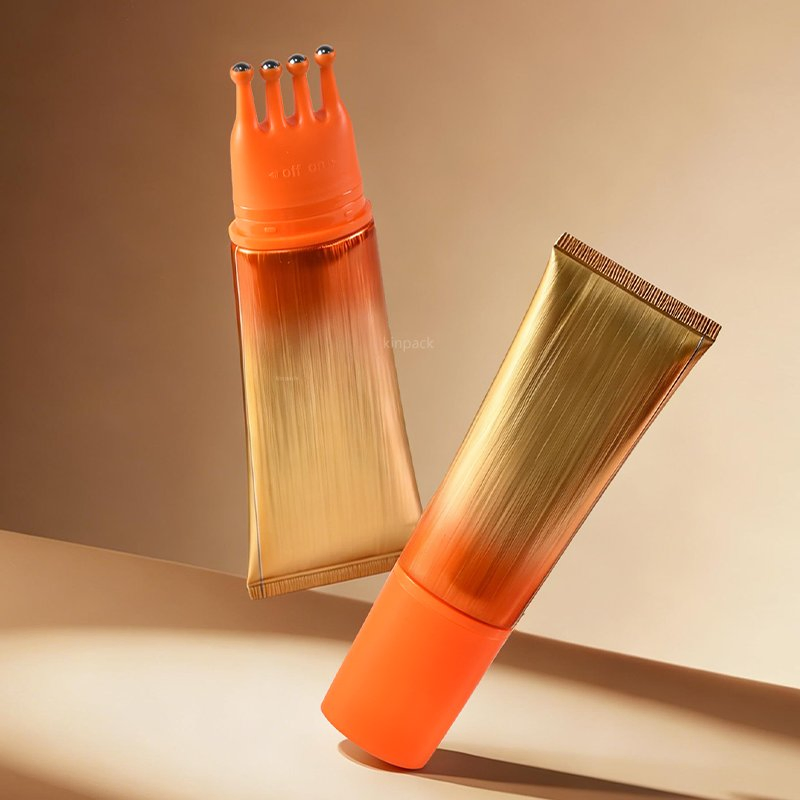 Dia40mm 60ml-150ml Customizable Oval Squeeze Cosmetic Plastic Packaging Soft Oval Tube for Cream Eye Cream with Roll-on Head