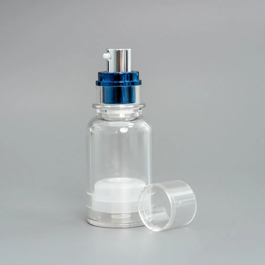 Stable Quality Medicine Treatment Bottle Packaging Food Grade as Material 1oz Cream Pump Head Airless Bottles 50ml Skincare Daycare Cream Clear Plastic Bottle
