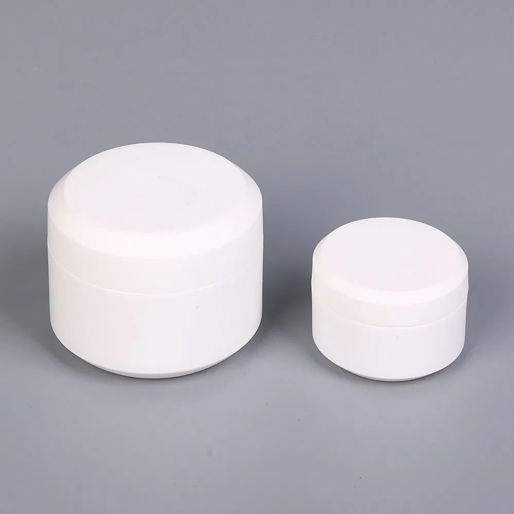 Luxury Double Wall Acrylic Cosmetic Cream Jar 30g 50g with Gold Silver Cap for Anti-Aging Cream