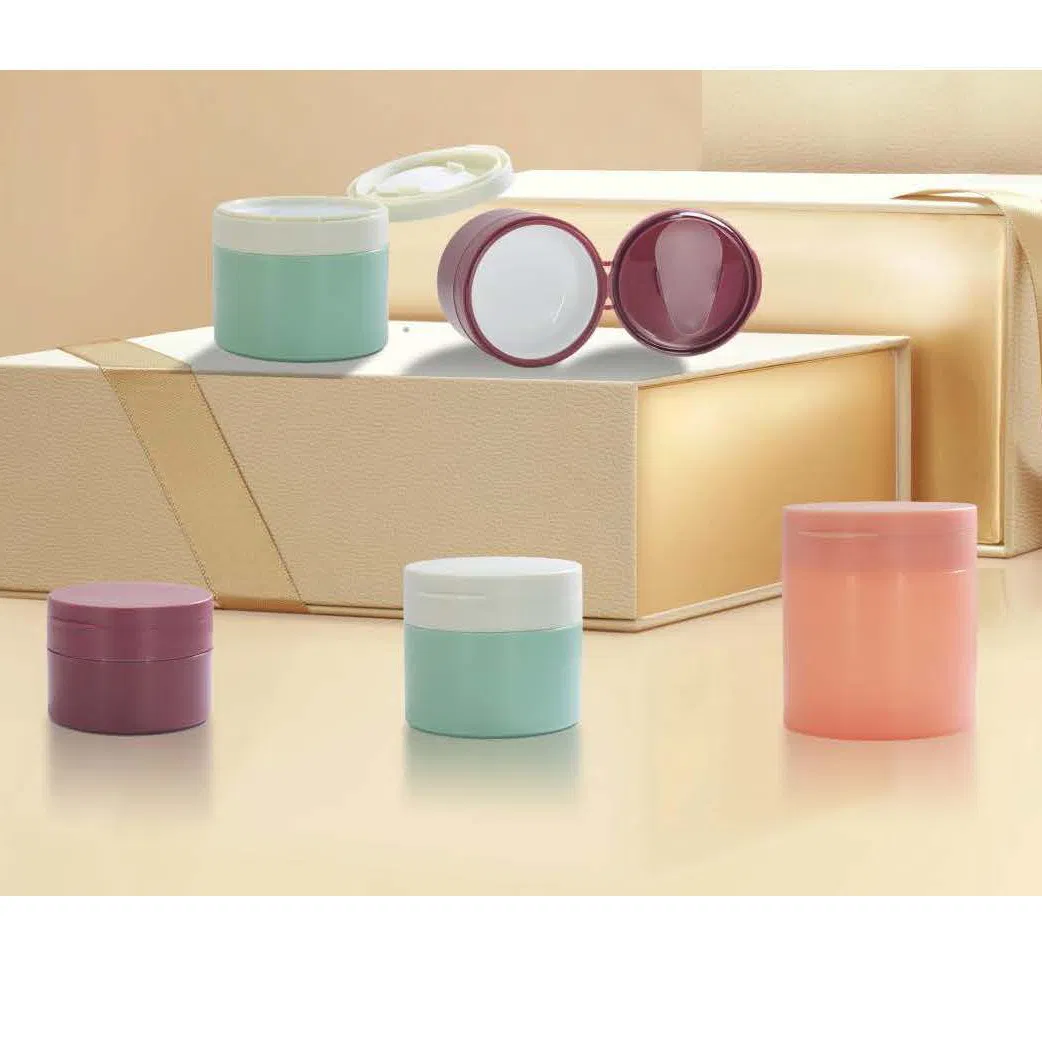 50g PP Plastic Cosmetic Makeup Remover Container Hair Mask Bottle Scrub Cream Jar with Scraper Spoon