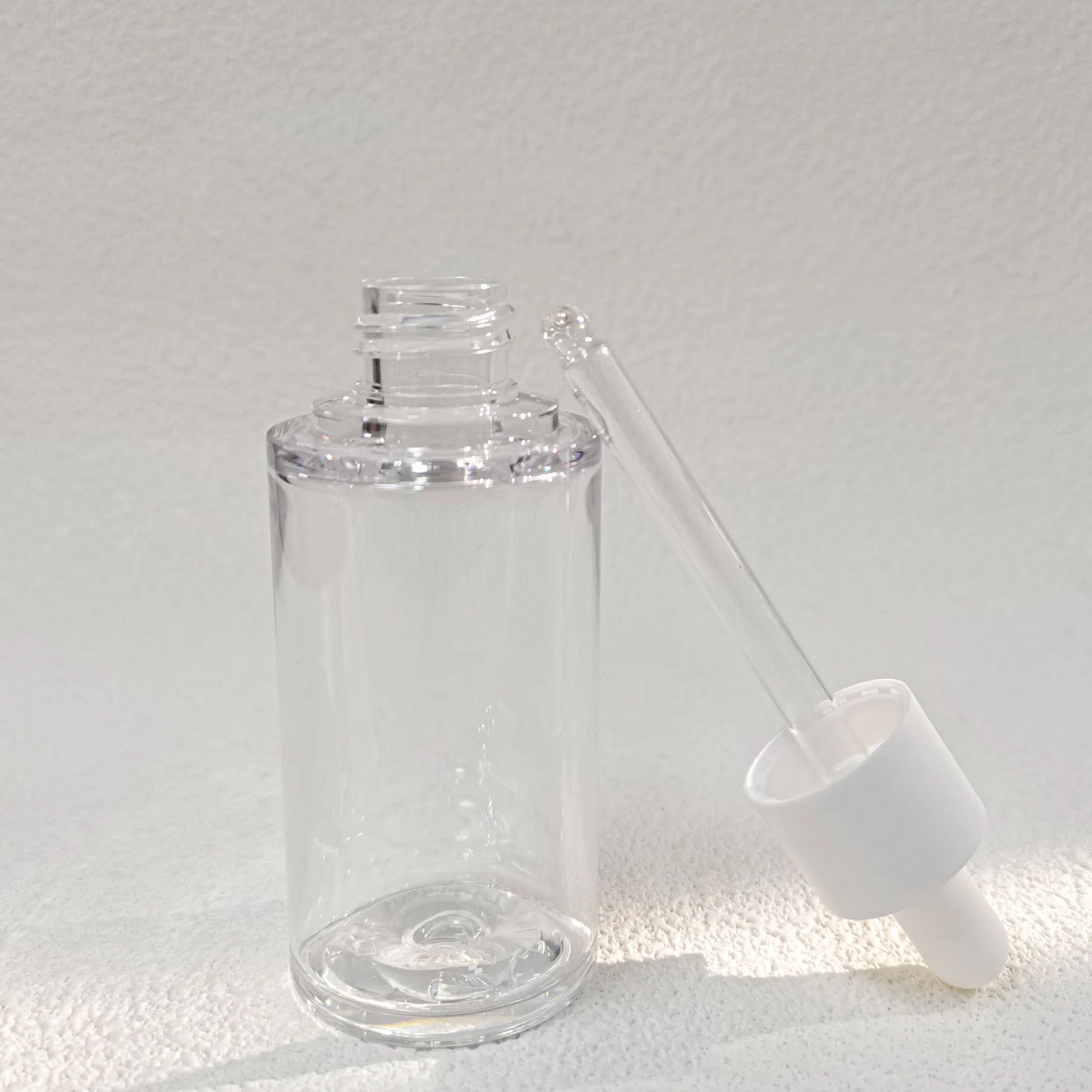 High Quality Thick-Wall Cosmetic Packaging 30ml 50ml PETG Plastic Transparent Dropper Bottle