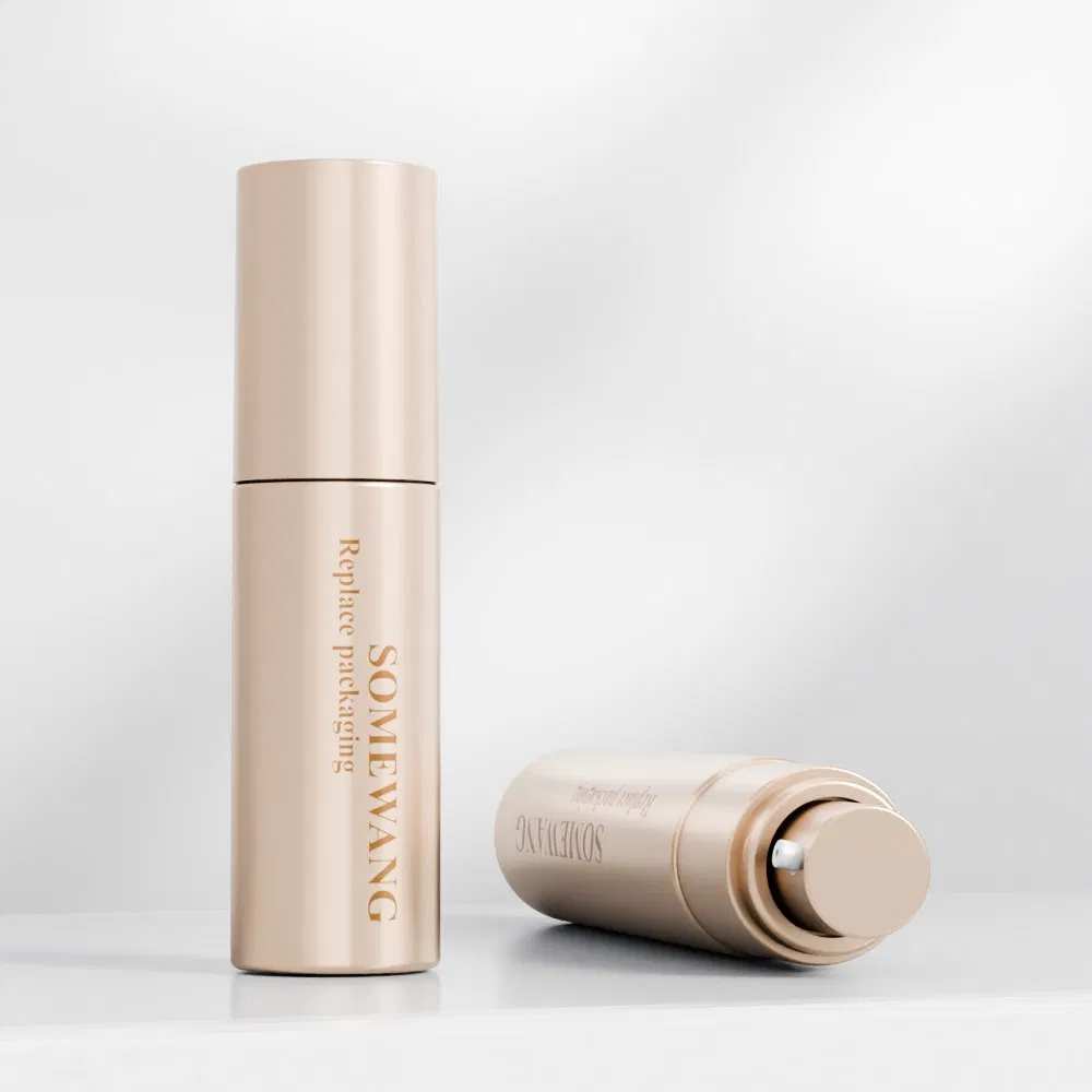 Somewang 55ml Wholesale Custom Plastic Pet Bottles with Full Cover Cap Treatment Pump Cosmetic Container