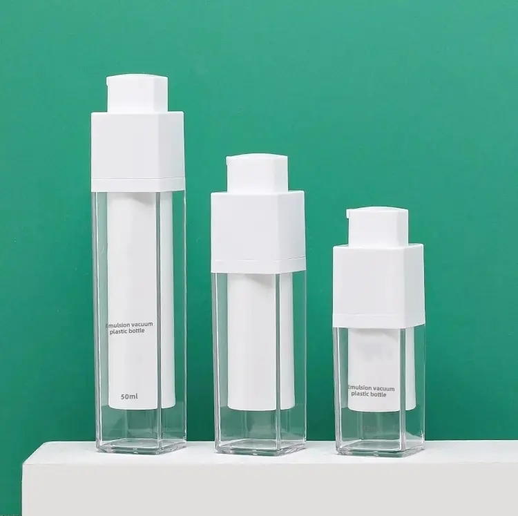 New 15ml 30ml 50ml Frosted PCR Bottle Skincare Packaging Personal Care Airless Pump Bottle Sprayer Recycled Plastic Pet Bottle