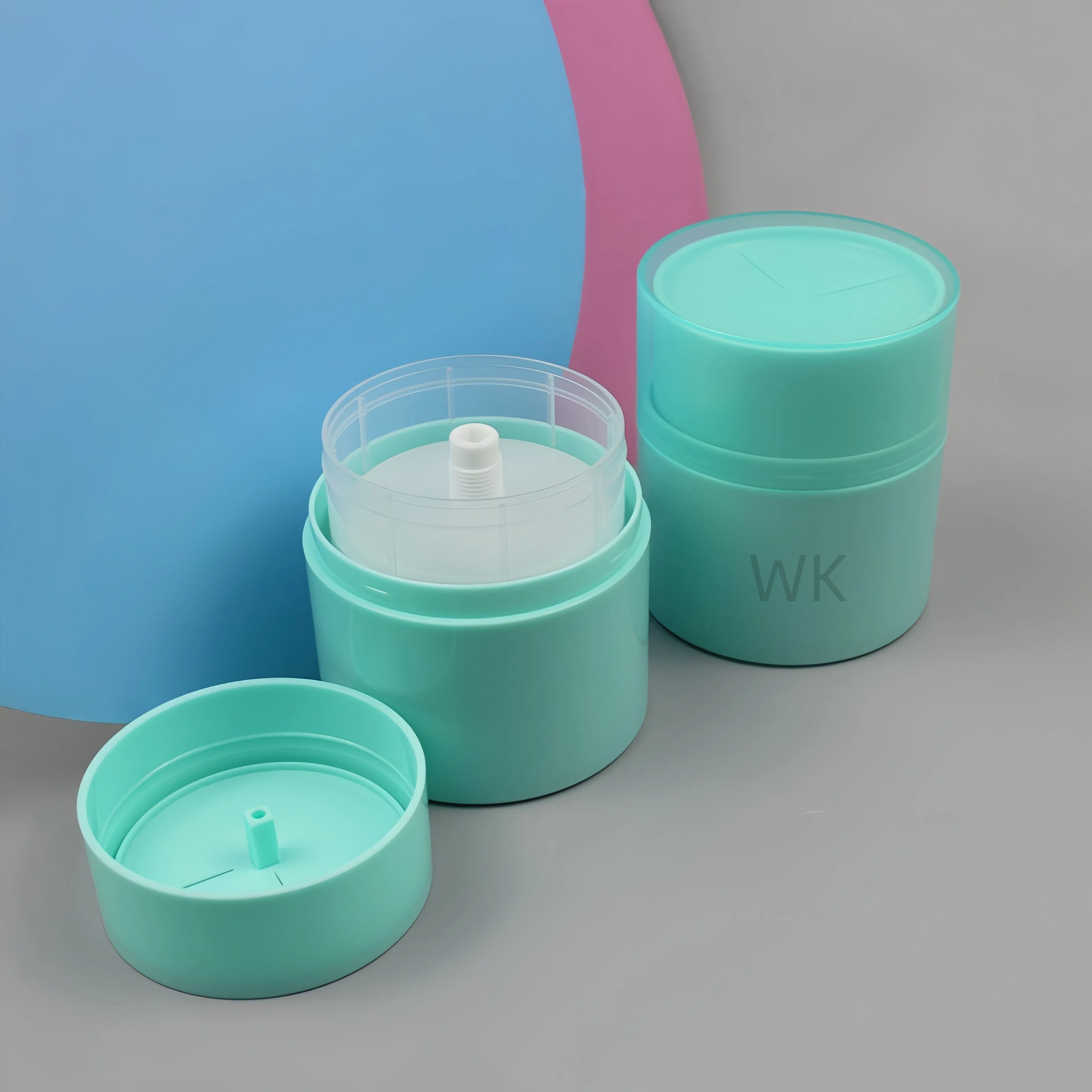 50g Plastic PP Orange Green Facial Scrub Skin Make up Remover Cosmetic Cream Jars