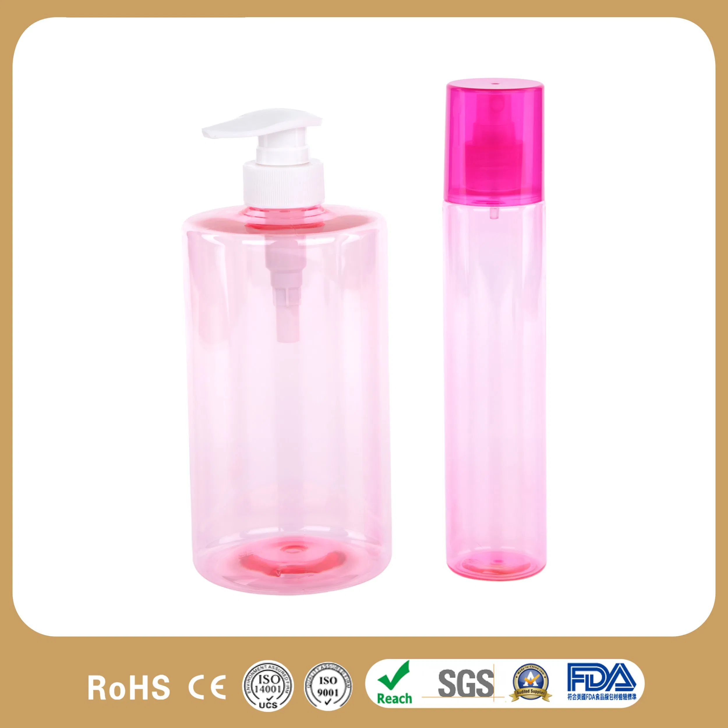 1L HDPE Lotion Shower Empty Clear Packaging Plastic Shampoo Bottle