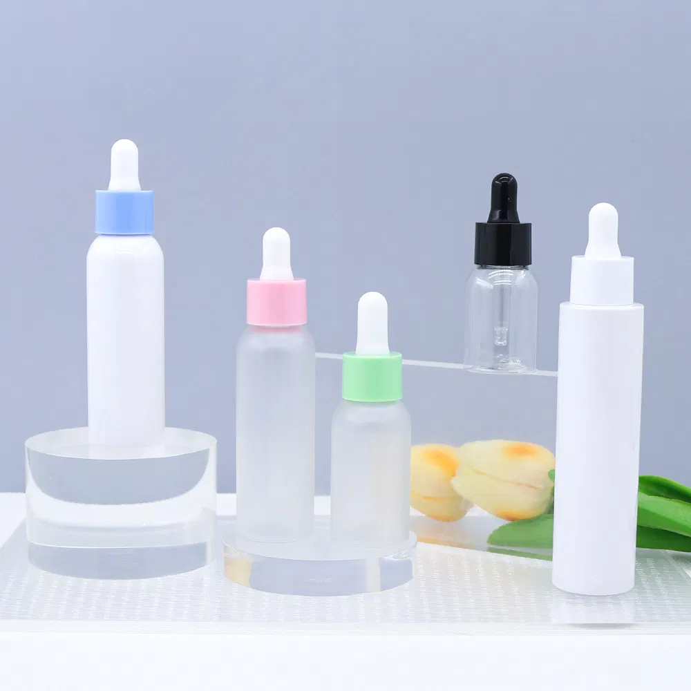 Luxury Personal Care Essential Oil Liquid Serum Pet Plastic Cosmetic Containers Pet Dropper Bottle