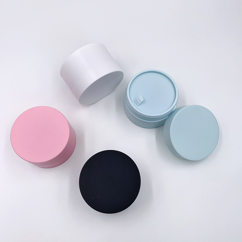 Small PP Cream Jar 5g 10g 20g 30g 50g Empty Plastic in Black White Blue Pink Yellow for Face and Eye Creams