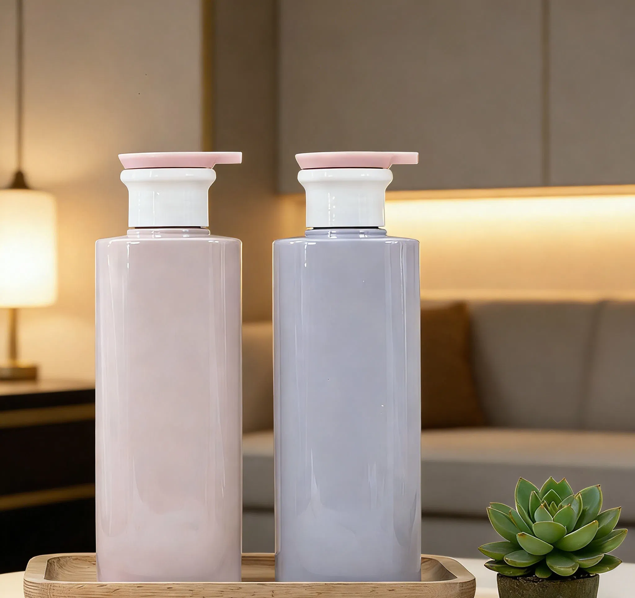 Fashion Cosmetic Packaging 300/500/750ml Shampoo Bottles Recycled Leak-Proof Refillable Pet Dispensing Bottle