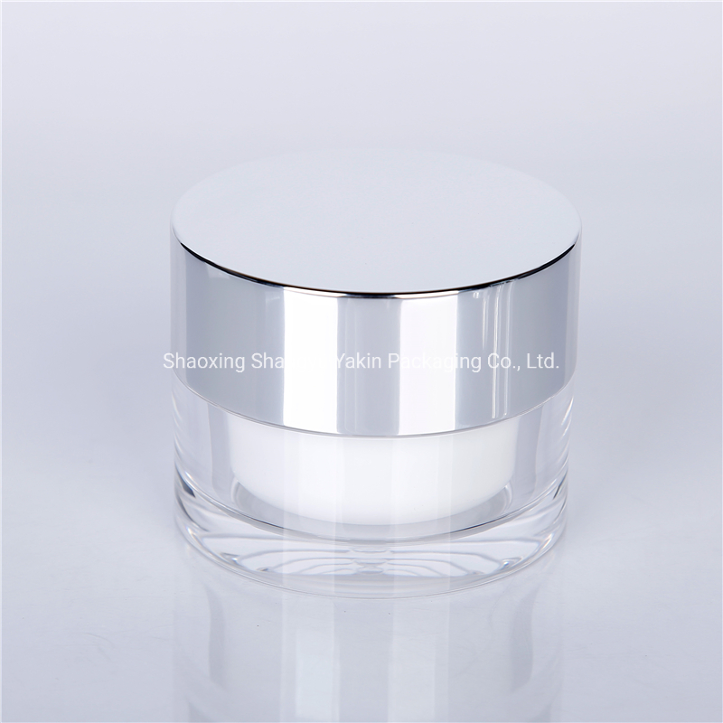 High Quality Double Wall Acrylic Round Lush Mask Cosmetic Jar 50g