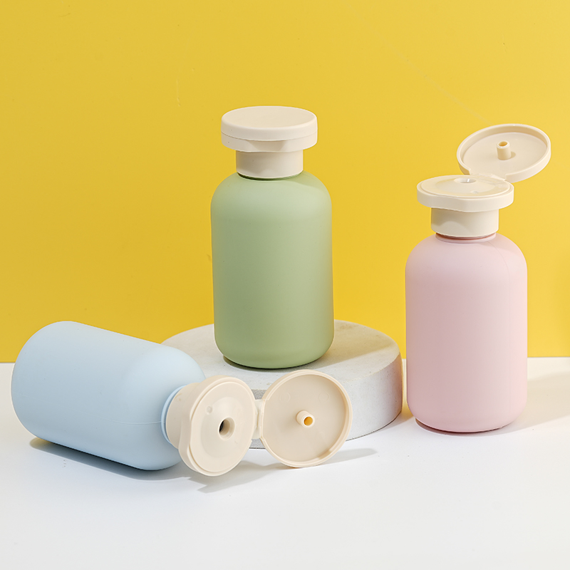 100ml 3PCS HDPE Refillable Travel Dispenser Bottles with Flip Top Cap for Shampoo Lotion