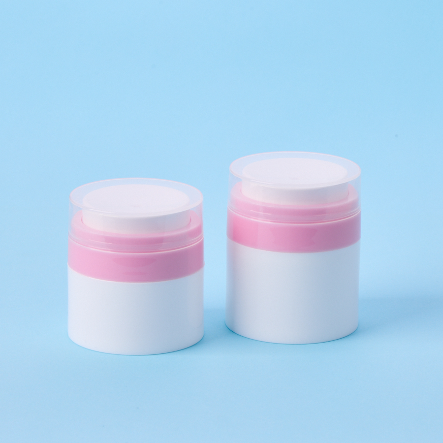 Round 50g 30g Double Wall PP /PCR Cream Airless Jar for Skincare