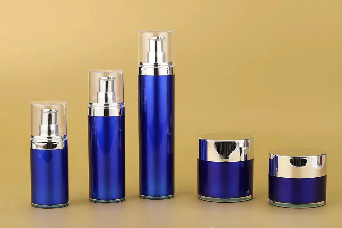 Door to Door DDU DDP Eco-Friendly 50g 100g High Quality Cosmetic Container Acrylic Double Wall Manufacturer as PP Cosmetic Jar for Skin Care Cream Set