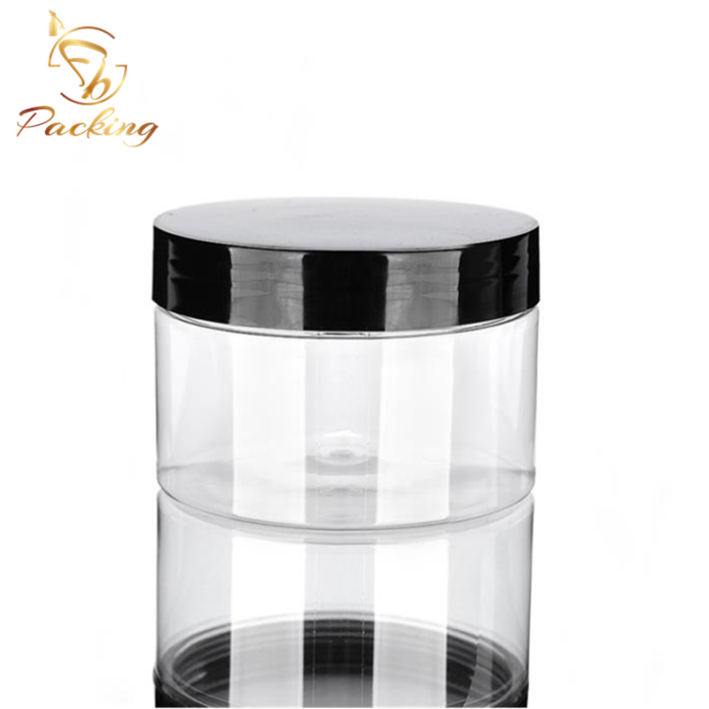 Cosmetic Pet Plastic Cream Jar 150ml with PP Plastic Screw Cap
