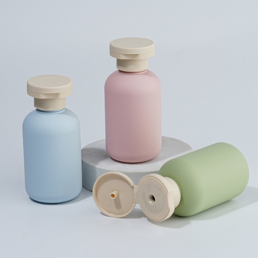 100ml 3PCS HDPE Refillable Travel Dispenser Bottles with Flip Top Cap for Shampoo Lotion