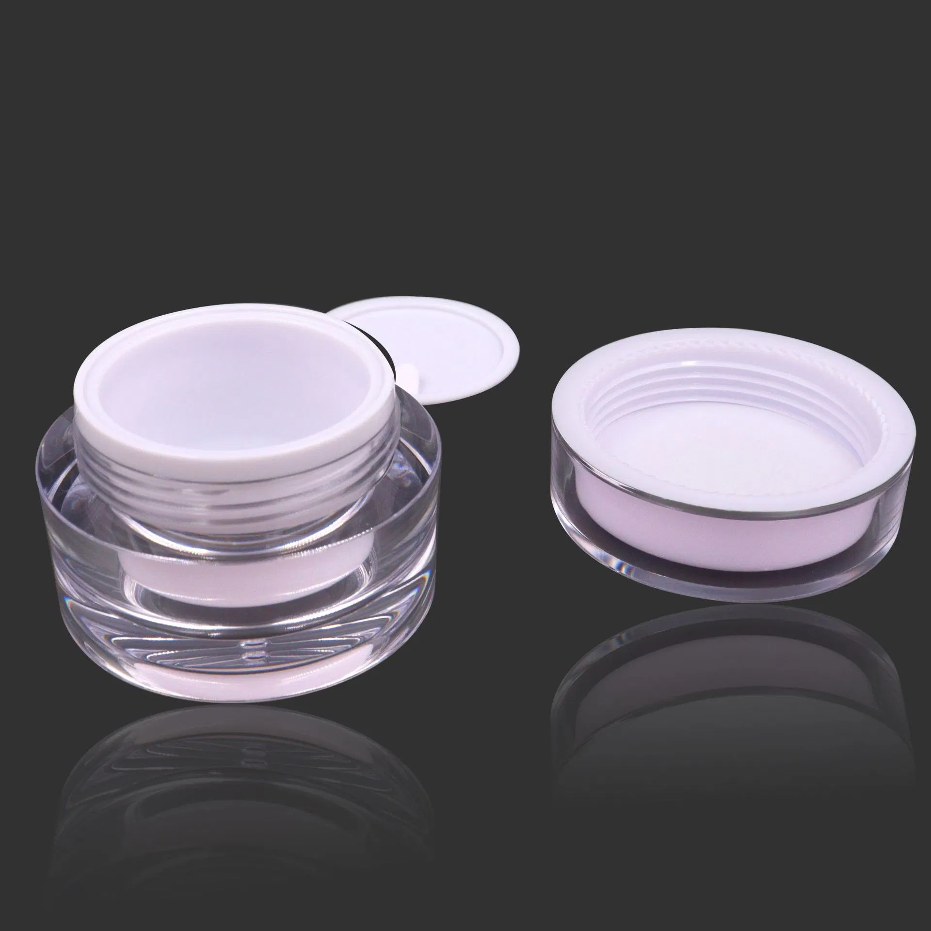 Double Wall Cosmetic Acrylic Transparent Bottle Cream Bottle Small Sample Jar