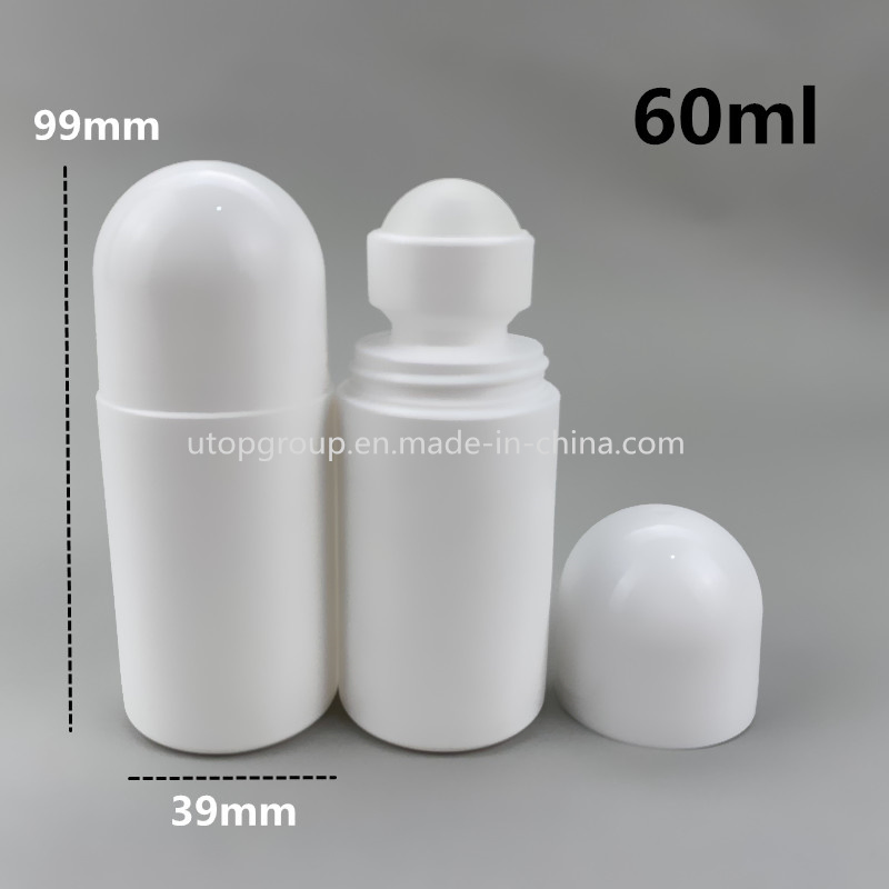50ml PP White Empty Refillable Plastic Roll on Deodorant Perfume Stick Container