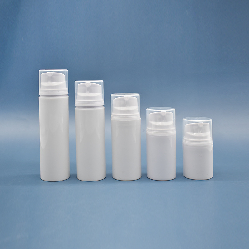 15ml 30ml 50ml Recycled Plastic PCR Material Cosmetic Airless Bottles Sustainable Cosmetic Packaging 25%PCR Airless Pump Bottle